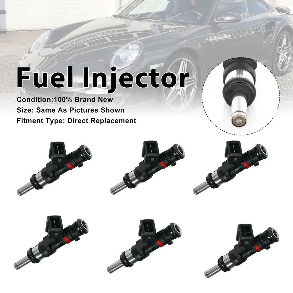 6 Stück Einspritzdüsen für Porsche 911 997 3.6 GT2 RS 2010-2011 0280158123