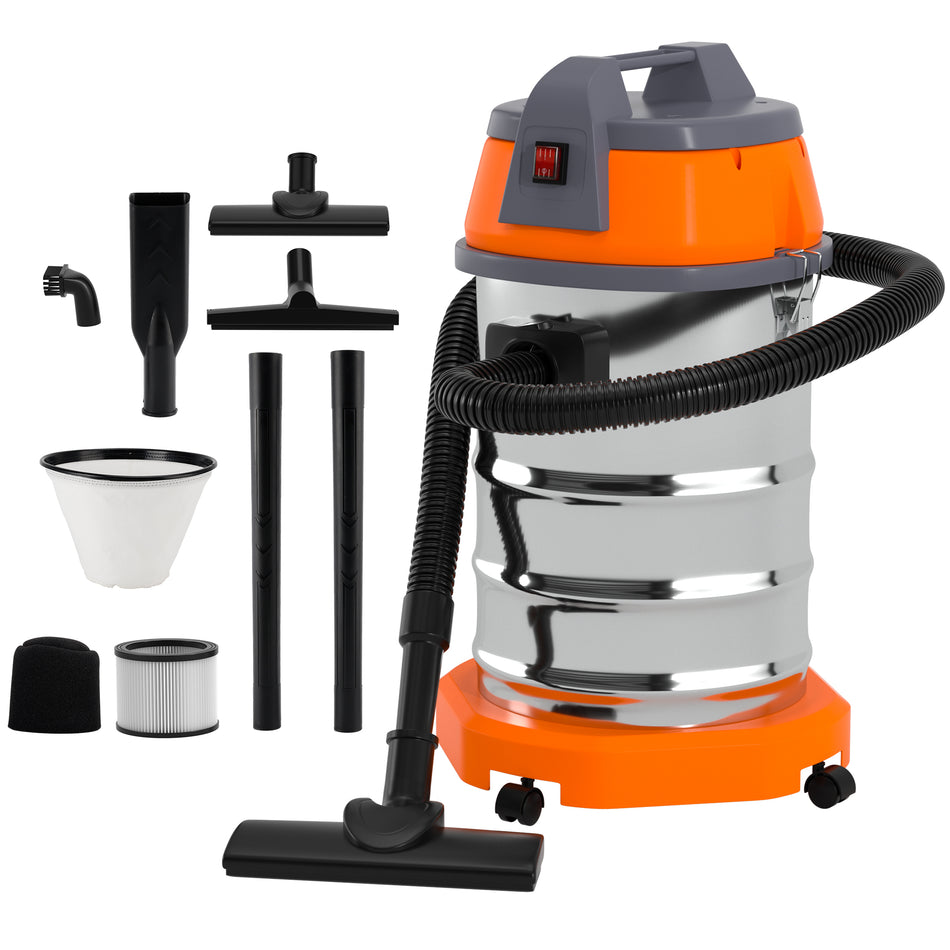 Nass-/Trocken-/Blas-Staubsauger 10 Gallonen 3200 W 8 PS – Edelstahl Shop Vac für Haus, Garage, Werkstatt & Autoaufbereitung