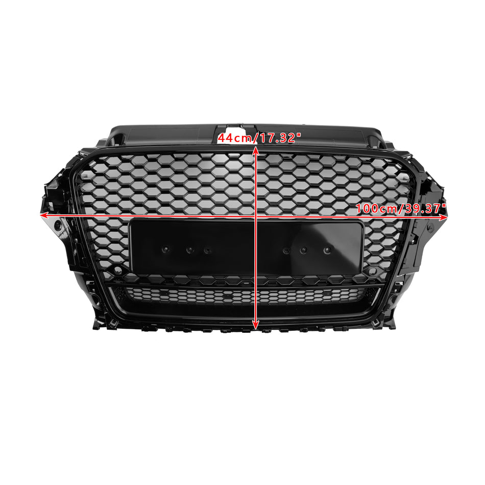 RS3 Style Front Henycomb Bumper Grill Grille Für Audi A3 S3 2013-2016 W/Quattro