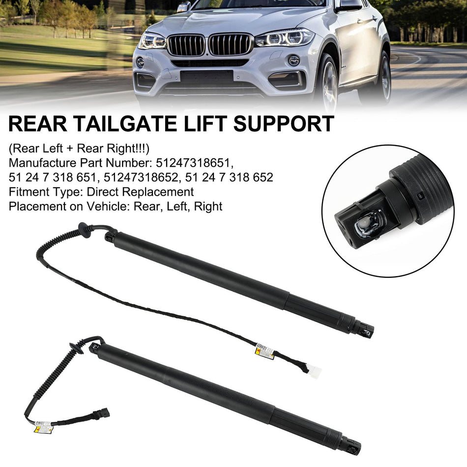2 Stück elektrische Heckklappen-Hebestützen 51247318651 passend für BMW X6 F16 F86 2014-2019