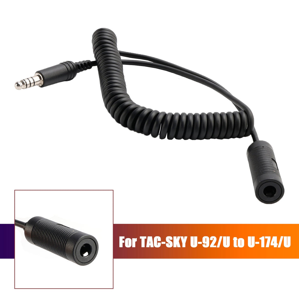 7,1mm Stecker Verl?ngerungskabel Taktischer Kopfh?rer für TAC-SKY U-92A/U zu U-174/U