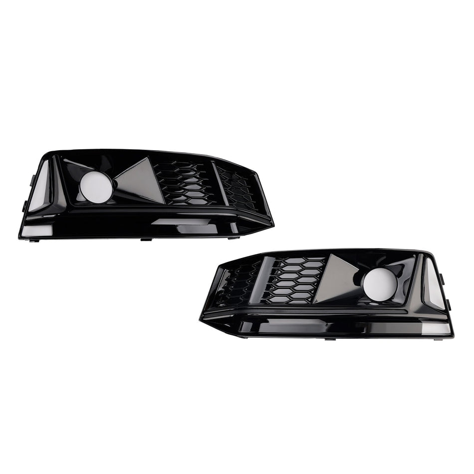 2016–2019 Audi A4 B9 S4 2-teiliger schwarzer Frontstoßstangen-Nebelscheinwerfergrill