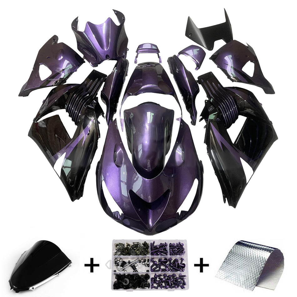 Injection Verkleidung Kit Karosserie fit Für Kawasaki ZX14R ZZR1400 2006-2011