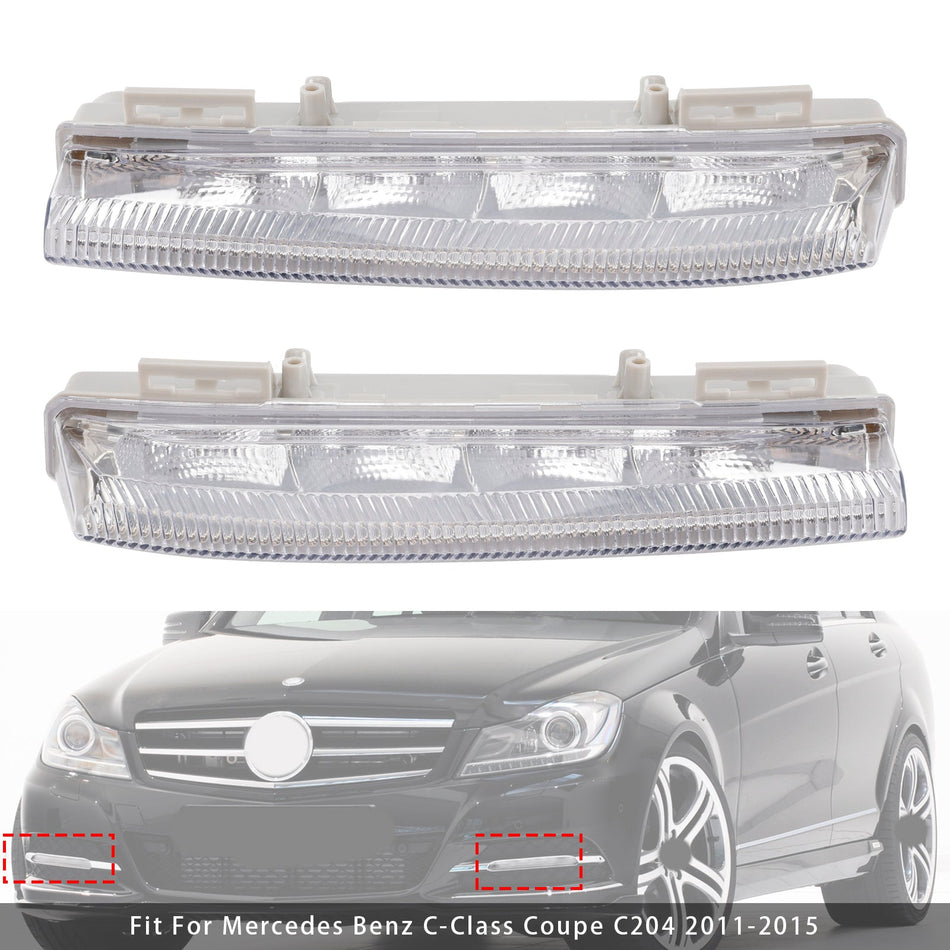 Paar LED Tagfahrlicht Nebelscheinwerfer für Mercedes Benz W204 S204 W212 2007-2014