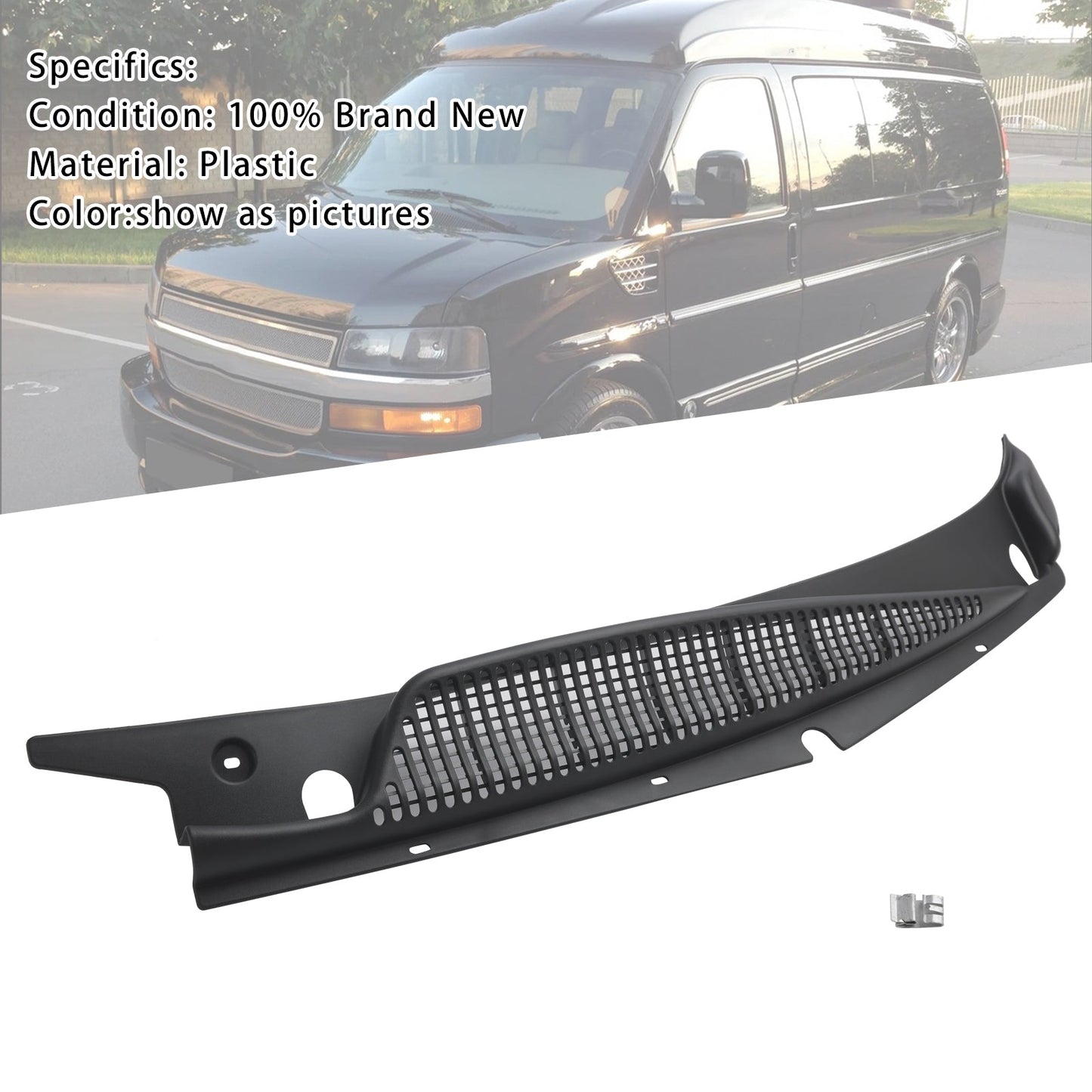 1996-2020 GMC Savana 3500 Van Linke Fahrerseite Scheibenwischer Motorhaube Entlüftung 25826329