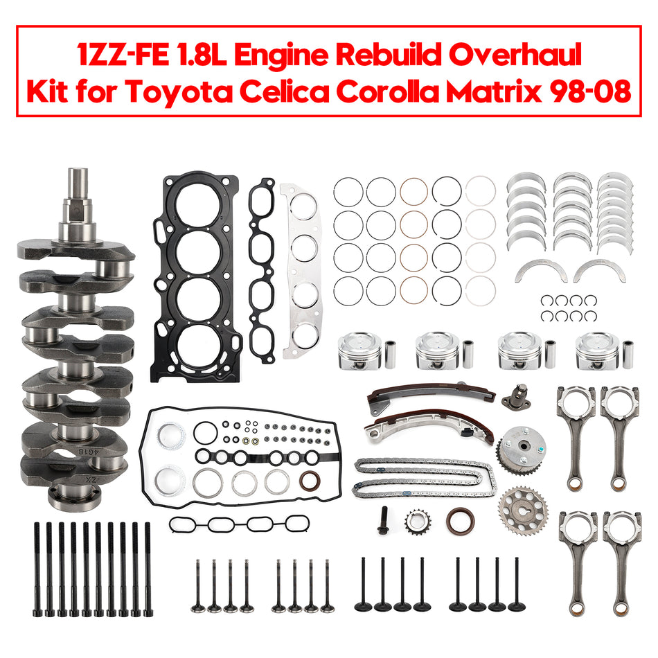 Motorüberholungs-Kit für Toyota 1ZZ-FE 1.8L Celica, Corolla, Matrix 1998-2008