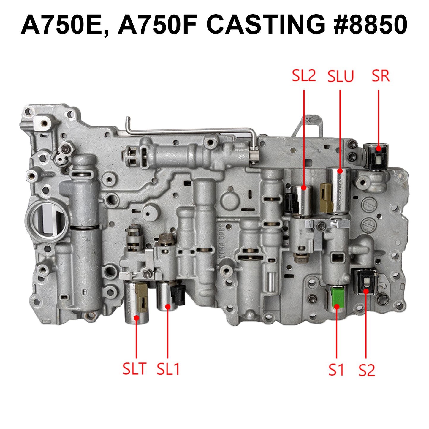 Toyota Tacoma 2004-on 5 SP R/AWD 4.0L A750E/F Getriebeventilk?rper mit Magnetspulen TB-50LS #89010