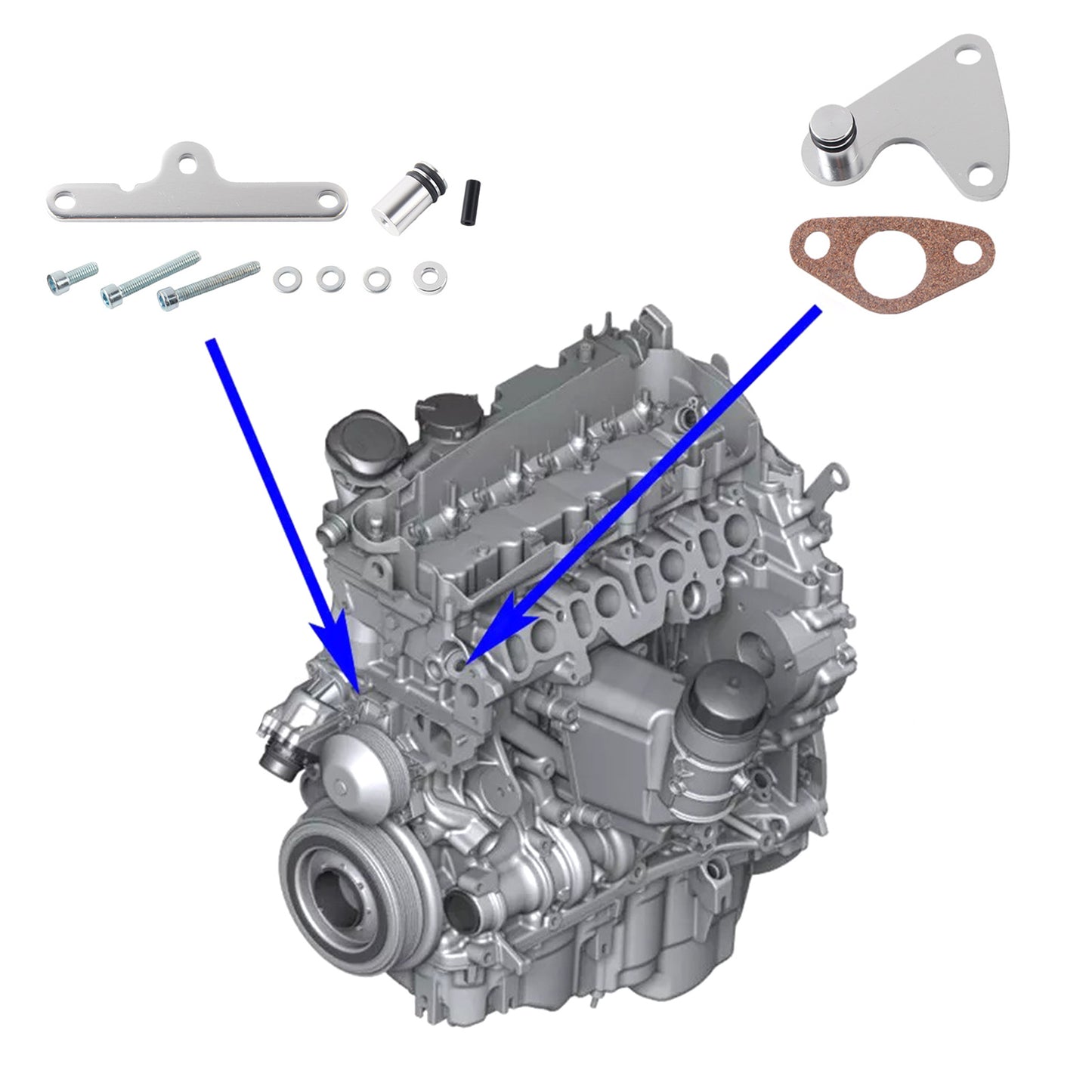 Reparatursatz für EGR-Kühlerdichtung, Austauschsatz für BMW N47 N47S 2.0 D E81 87 88 82 90 E84