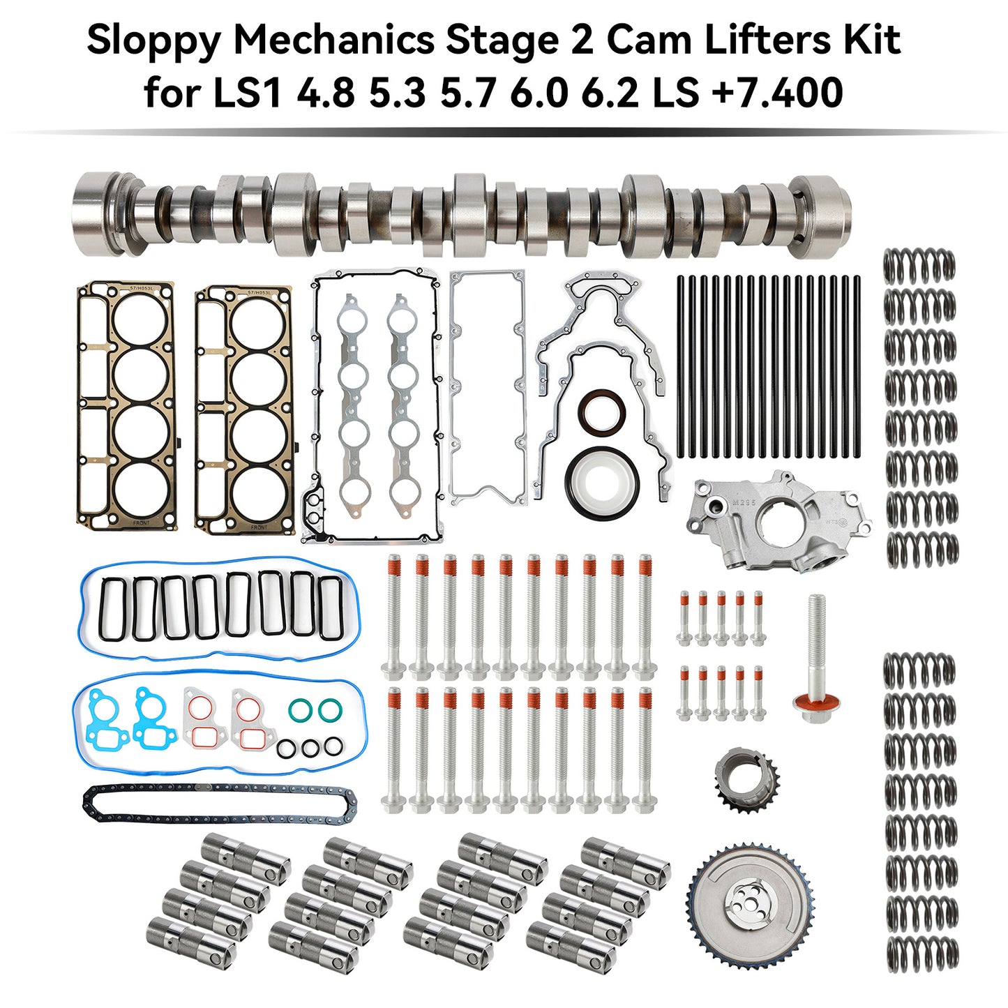 2006–2013 7,0 l LS7 V-8 Sloppy Mechanics Stage 2 Nockenwellenstößel-Kit