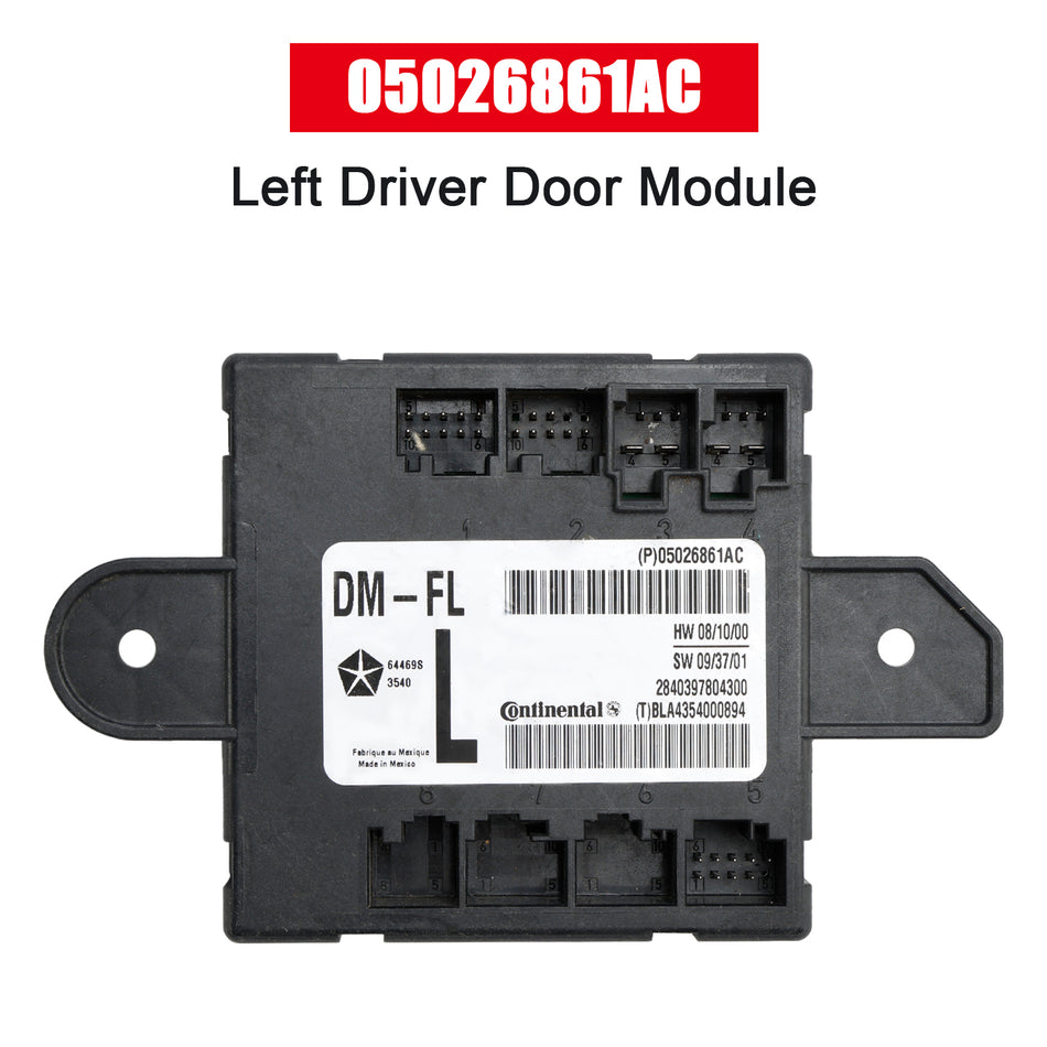 05026861AC Front Left Driver Door Module für Dodge Chrysler 2008-2016