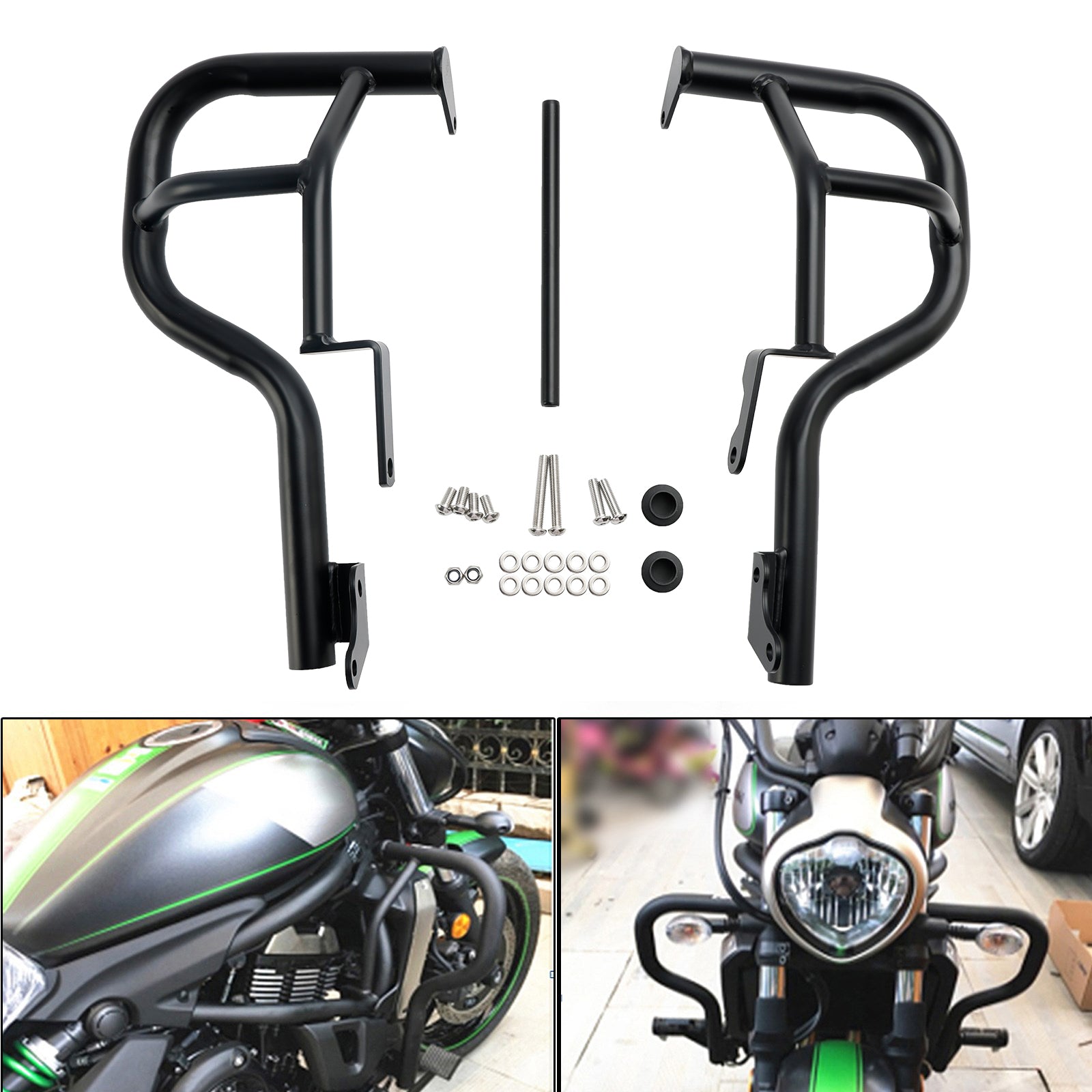 Sturzb gel Motorschutzb gel Schwarz F r Kawasaki Vulcan S EN 650 Bj sturzb-gel-motorschutzb-gel-schwarz-f-r-kawasaki-vulcan-s-en-650-bj