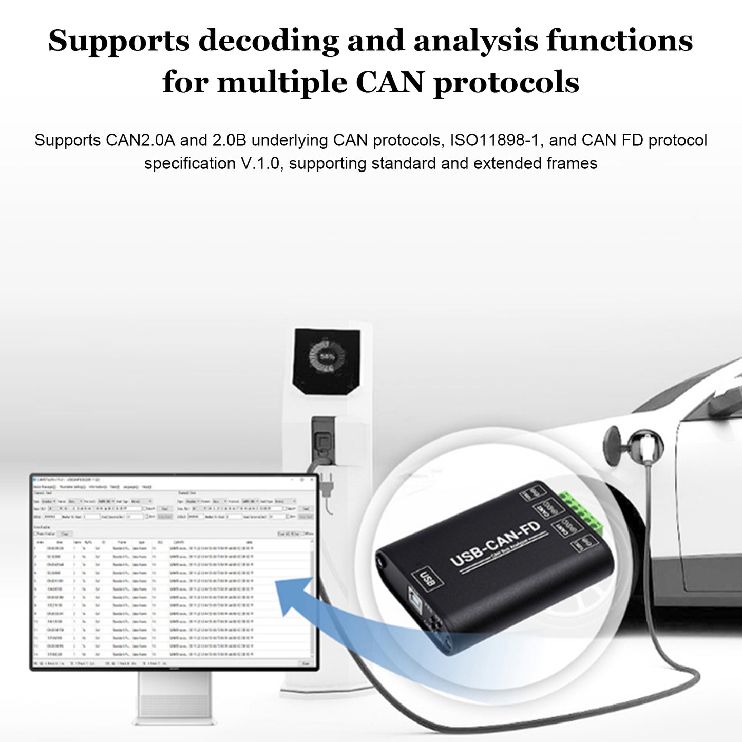 USB-zu-CAN-FD-Schnittstellenkonverter, Kommunikationsmodul mit elektrischer Isolierung