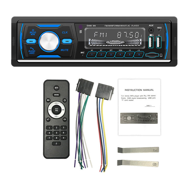 Autoradio Stereo 1Din Bluetooth FM Audio Musikt Player DAB/MP3/USB/Aux In-Cash