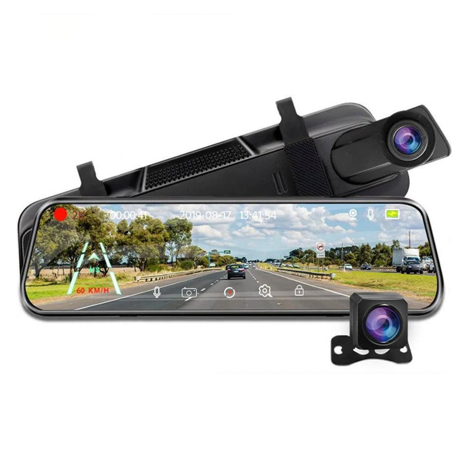10-Zoll-Vollbild-HD 1080P Rückspiegel-Streaming-Media-Fahrtenrekorder