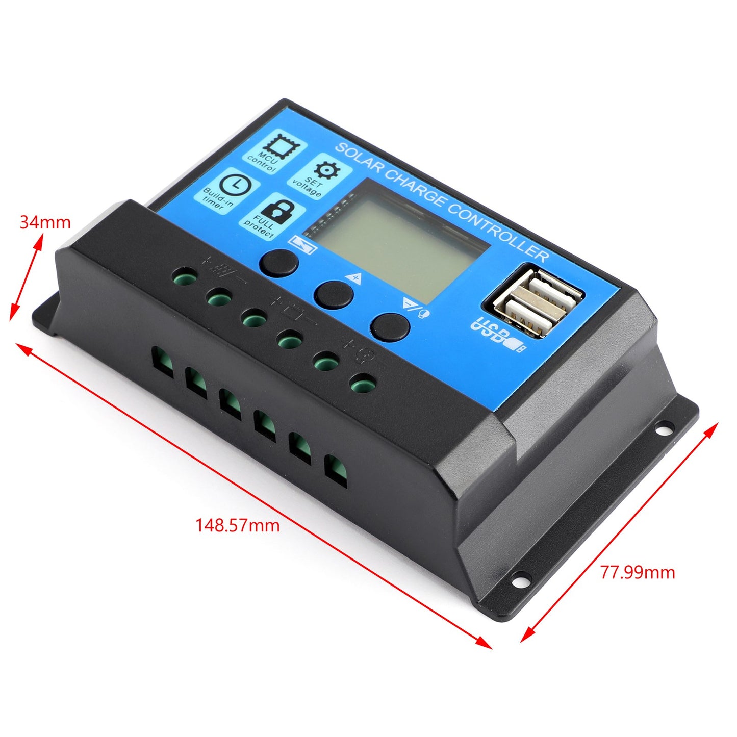 10A-60A PWM Laderegler Controller Panel Batterieregler 12V 24V 36V 48V 60V Autofokus Track