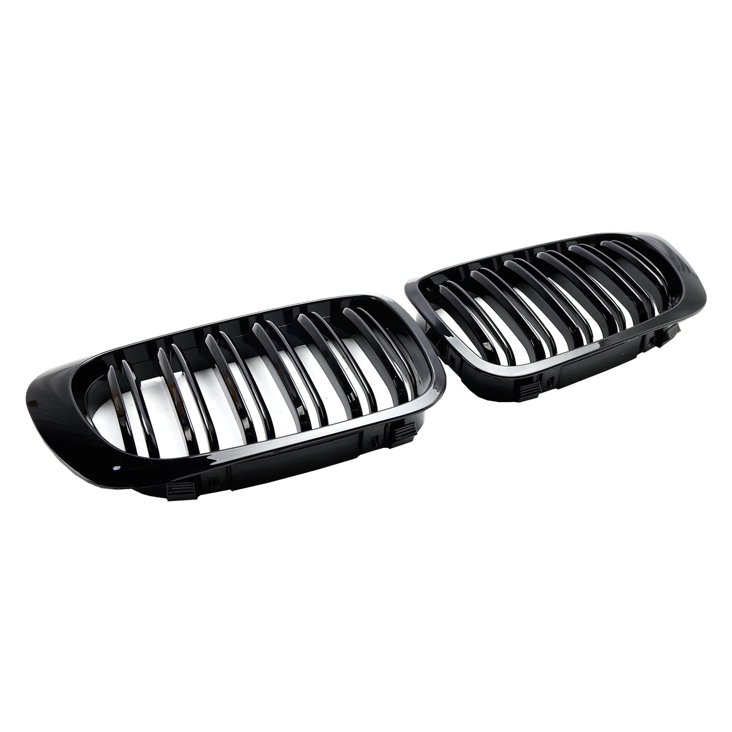 Doppelleitungshaubeer Gittergrill Gloss Black für BMW E46 2-Türer 1998-2001 Generikum