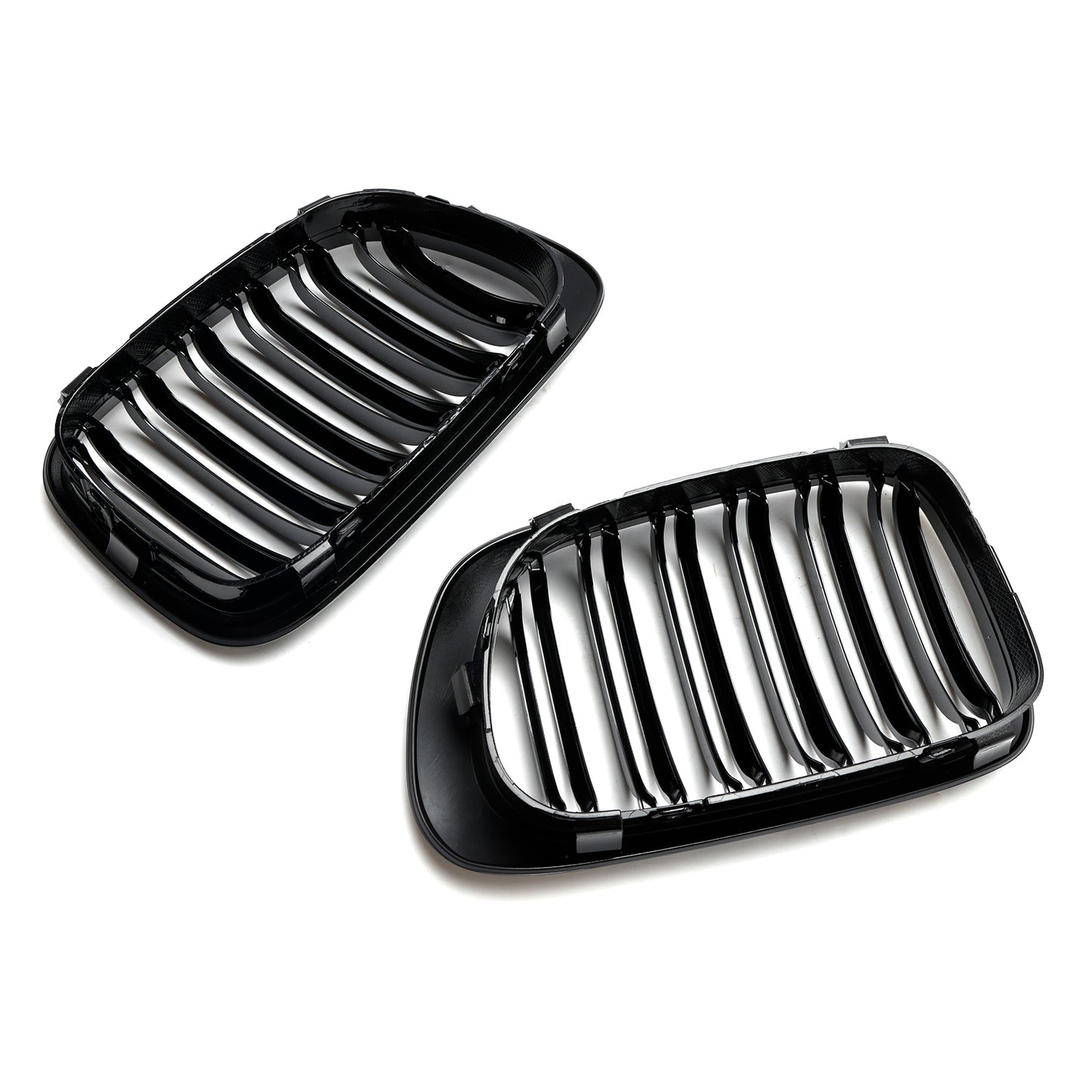 Doppelleitungshaubeer Gittergrill Gloss Black für BMW E46 2-Türer 1998-2001 Generikum