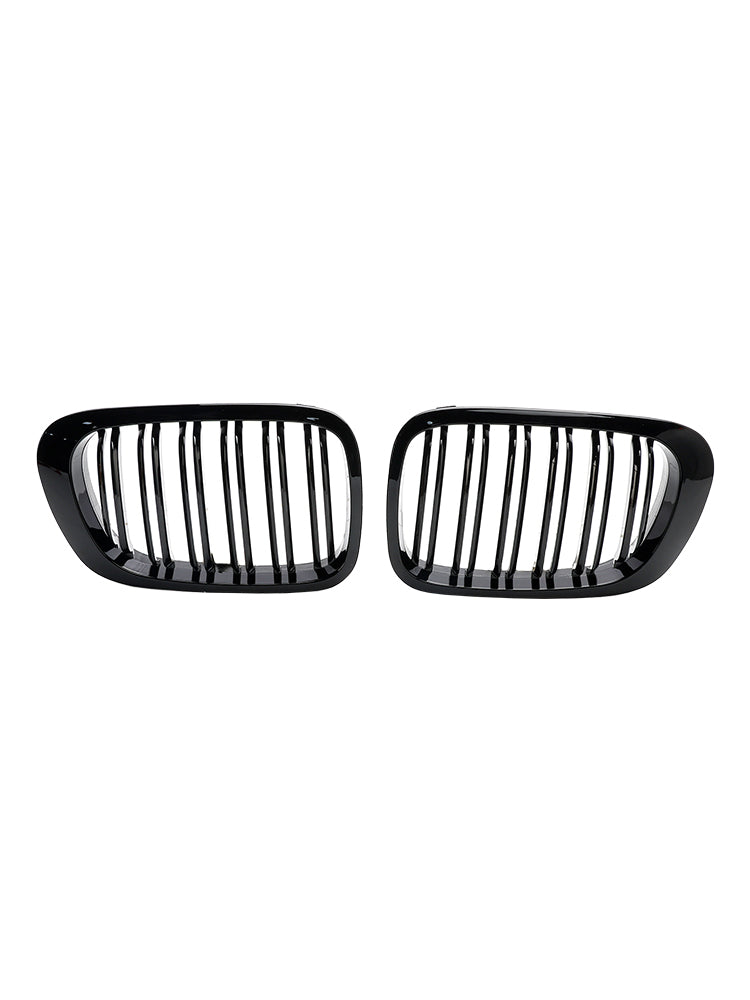 Doppelleitungshaubeer Gittergrill Gloss Black für BMW E46 2-Türer 1998-2001 Generikum