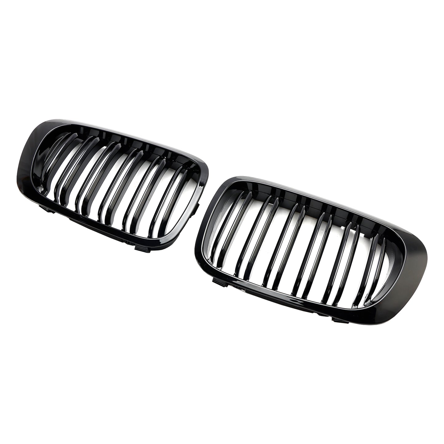 Doppelleitungshaubeer Gittergrill Gloss Black für BMW E46 2-Türer 1998-2001 Generikum