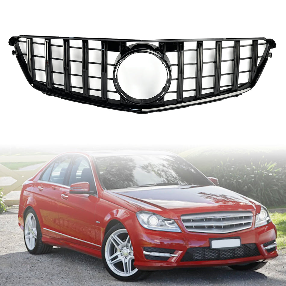 GTR Style Front Bumper Grille Grill Für Benz C-Class W204 C300 C350 2008-2014