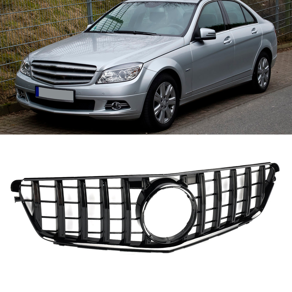 GTR Style Front Bumper Grille Grill Für Benz C-Class W204 C300 C350 2008-2014