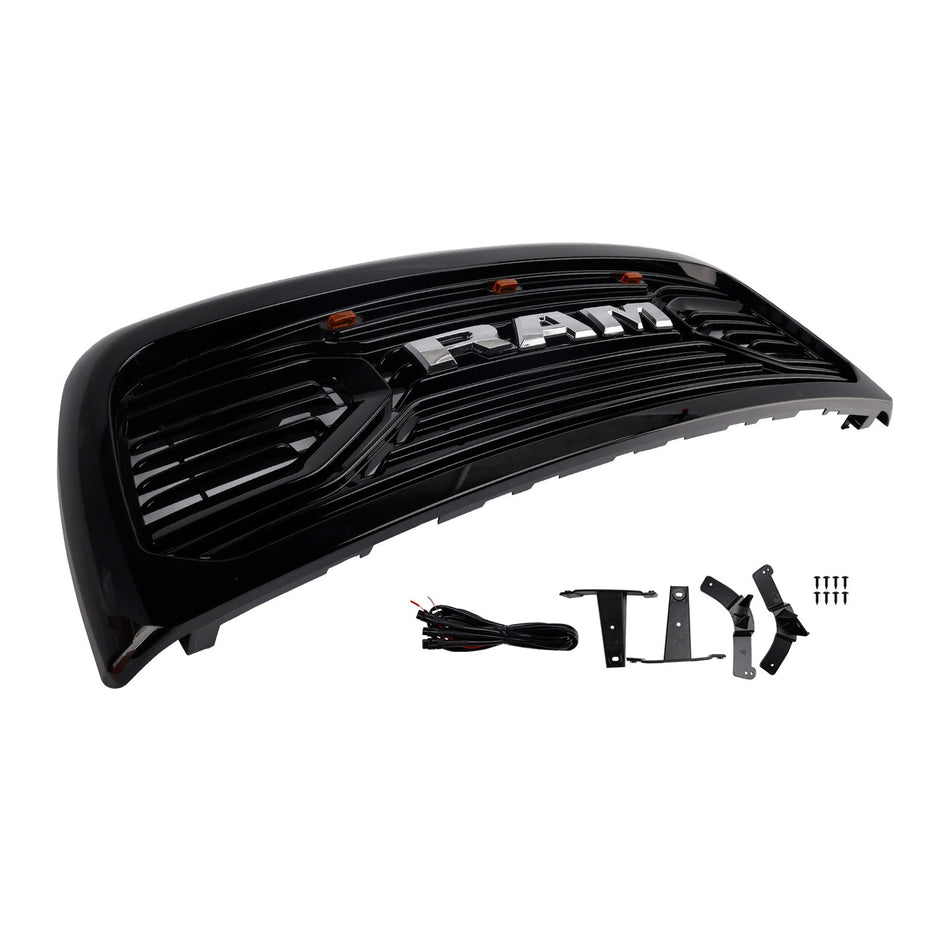 Dodge Ram 2500/3500 Laramie (Baujahre 2010–2018) mit schwarzem Frontstoßstangengrill und LED-Beleuchtung