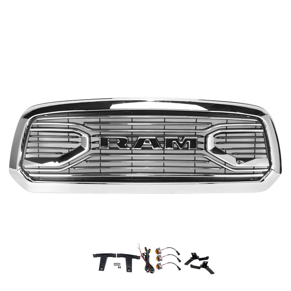 2013–2018 Dodge Ram 1500 Big Horn Stil Frontstoßstange Grill Kühlergrill Chrom