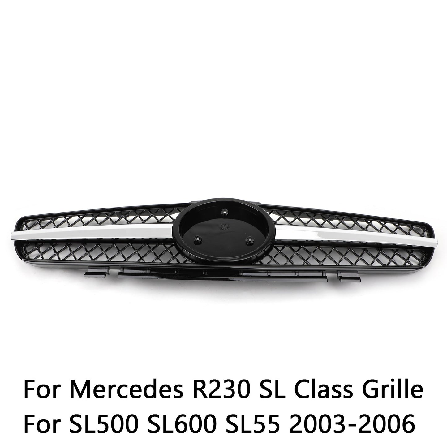 R230 SL500 SL600 2003-2006 Grille de rechange pour calandre Mercedes Noir 1 Finstar AMG Generic