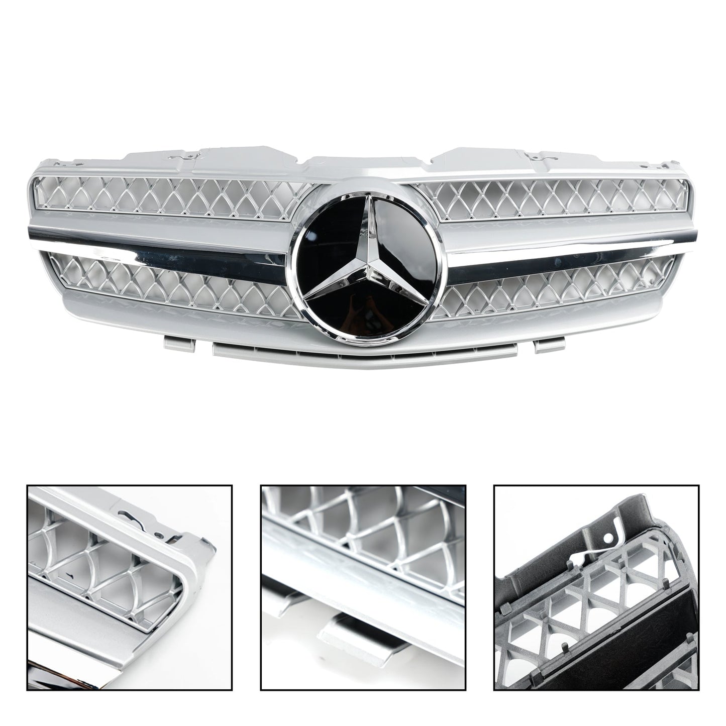 2003-2006 Mercedes R230 SL500 SL600 1 Finne Frontstoßstange Obergrill