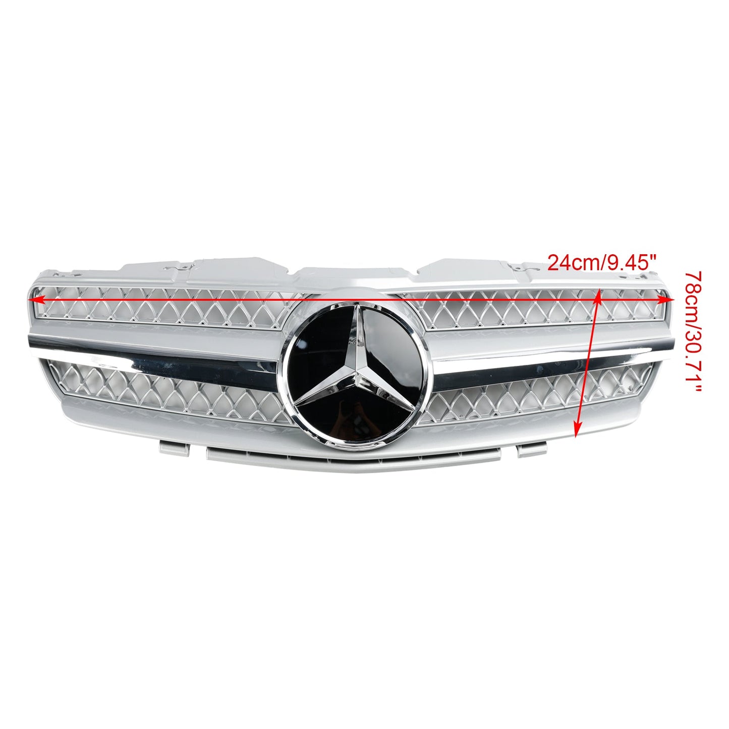 2003-2006 Mercedes R230 SL500 SL600 1 Finne Frontstoßstange Obergrill