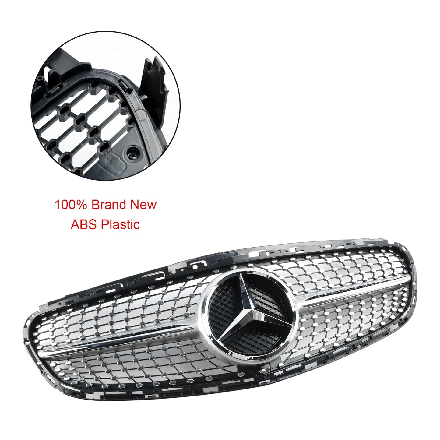 Diamant-Frontgrill für die Stoßstange, passend für Mercedes E-Klasse W212 2013–2016 Facelift