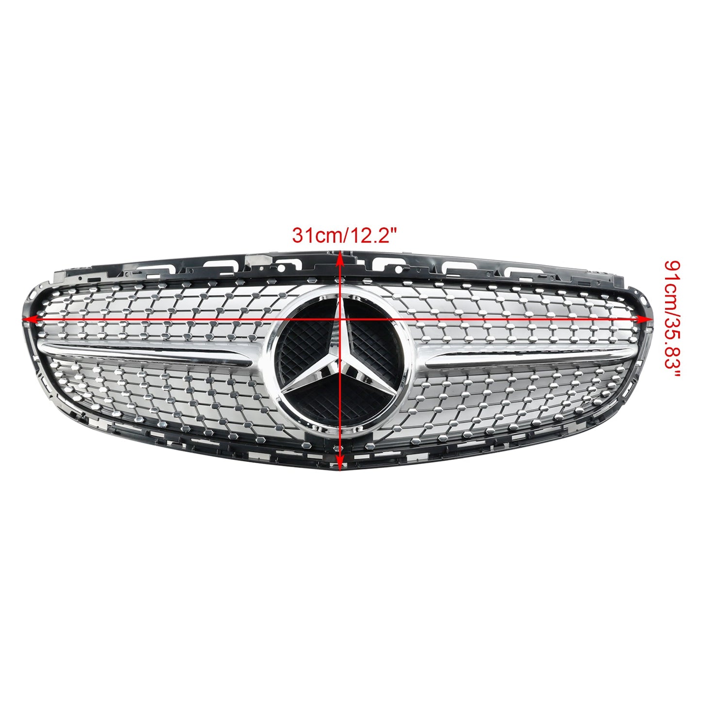 Diamant-Frontgrill für die Stoßstange, passend für Mercedes E-Klasse W212 2013–2016 Facelift