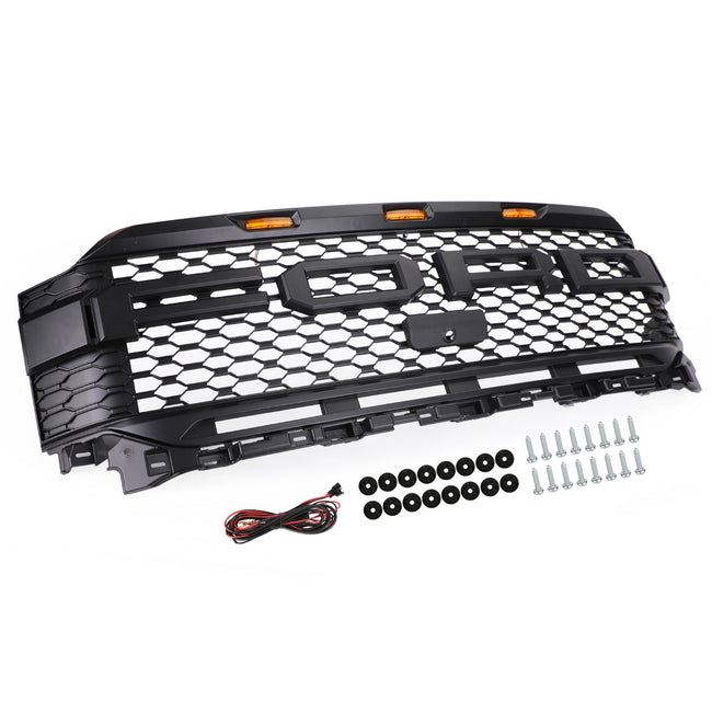 Replacement ABS Front Bumper Grille Grill W/ LED Für Ford F150 2021-2023 Raptor