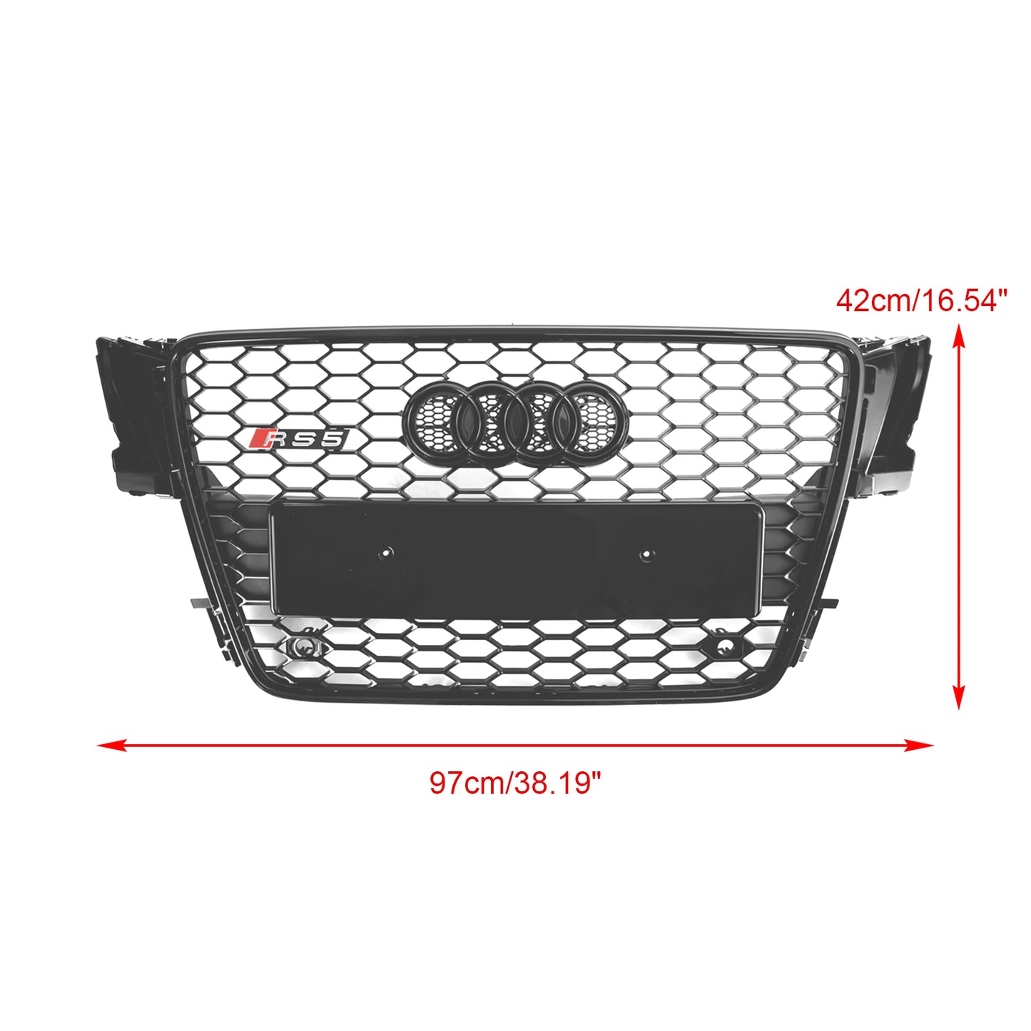 RS5 Style Hood Henycomb Sport mesh Grill Grille Für AUDI A5 S5 B8 2008-2012