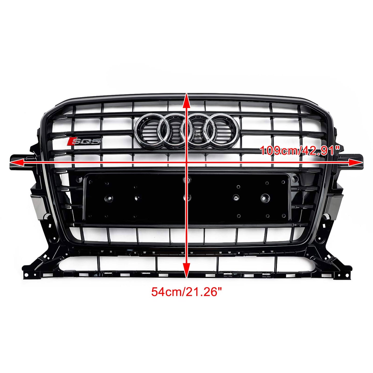 Schwarzer SQ5 Style Honeycomb Mesh Sport Hex Grill passend für Audi Q5 8R 2013-2017