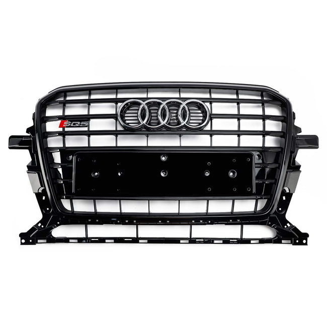 Schwarzer SQ5 Style Honeycomb Mesh Sport Hex Grill passend für Audi Q5 8R 2013-2017