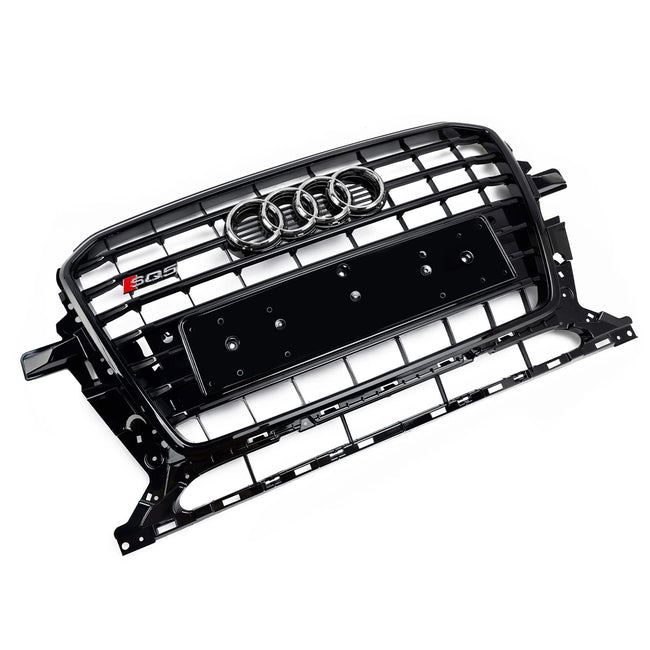 Schwarzer SQ5 Style Honeycomb Mesh Sport Hex Grill passend für Audi Q5 8R 2013-2017