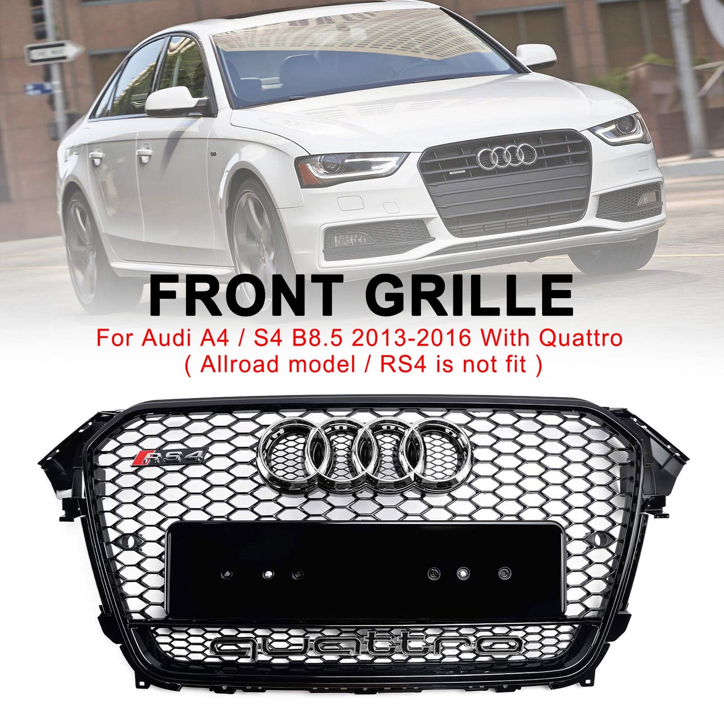 2013–2016 Audi A4 S4 B8.5 mit Frontgrill im Quattro RS4-Stil