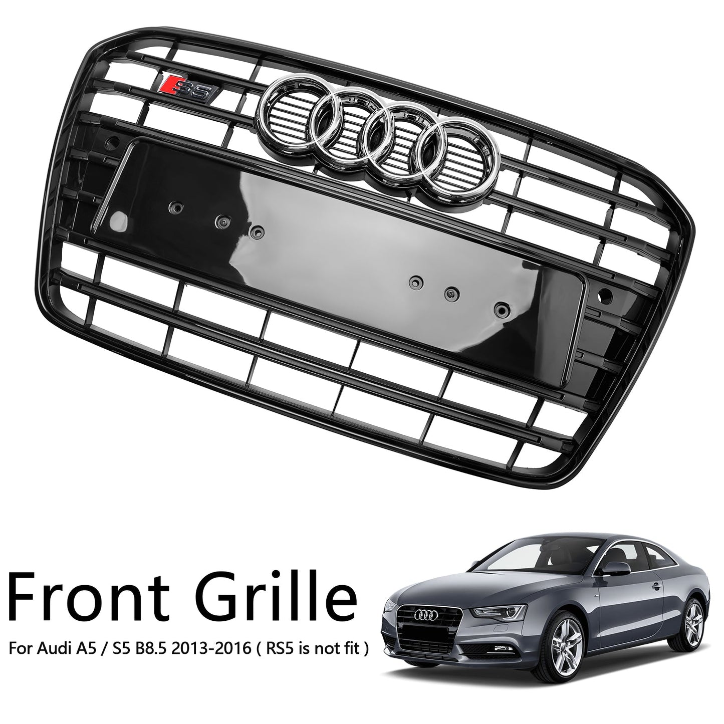 2013–2016 Audi A5 S5 B8.5 S5 Stil Frontgrill Grill schwarz