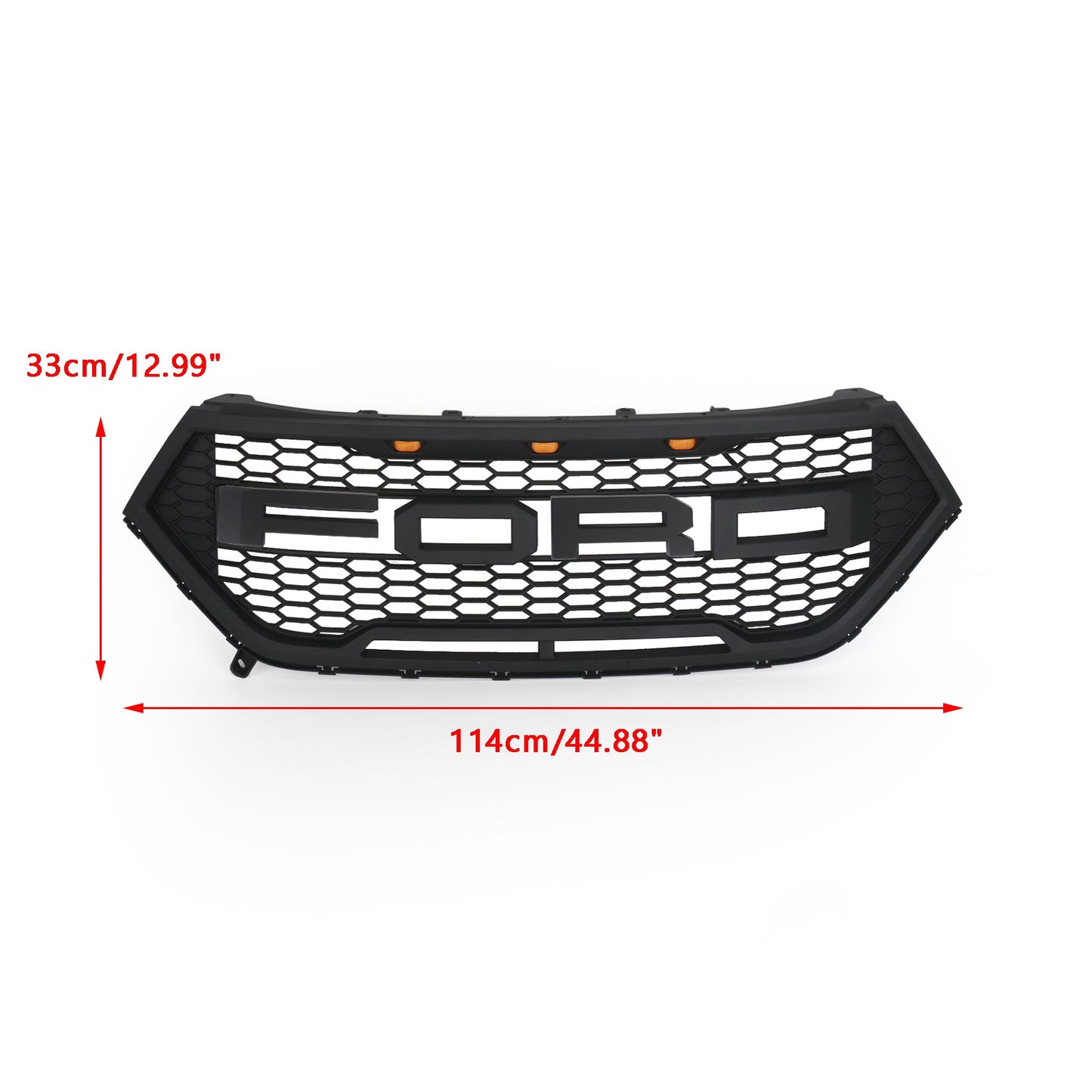 Raptor Style Frontstoßstange Grill Oberer Kühlergrill Fit Ford Edge 2015-2018 Schwarz