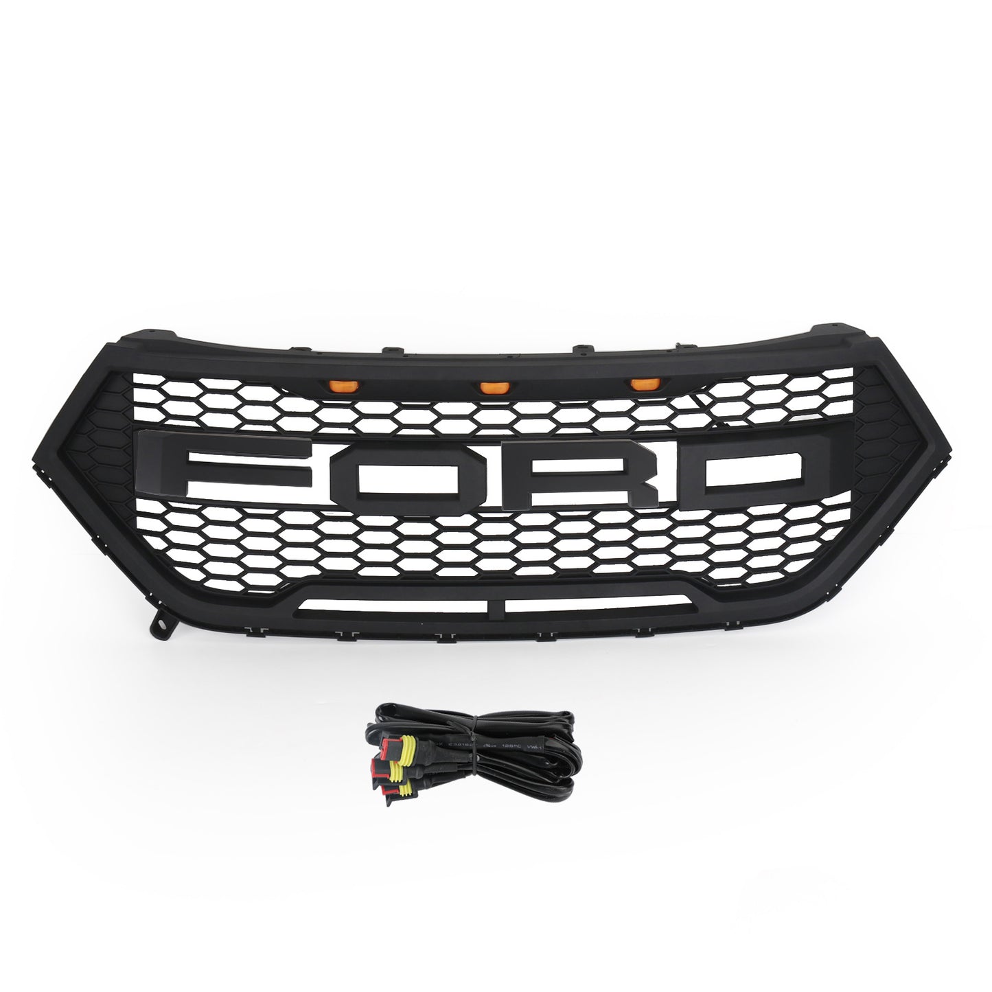 Raptor Style Frontstoßstange Grill Oberer Kühlergrill Fit Ford Edge 2015-2018 Schwarz