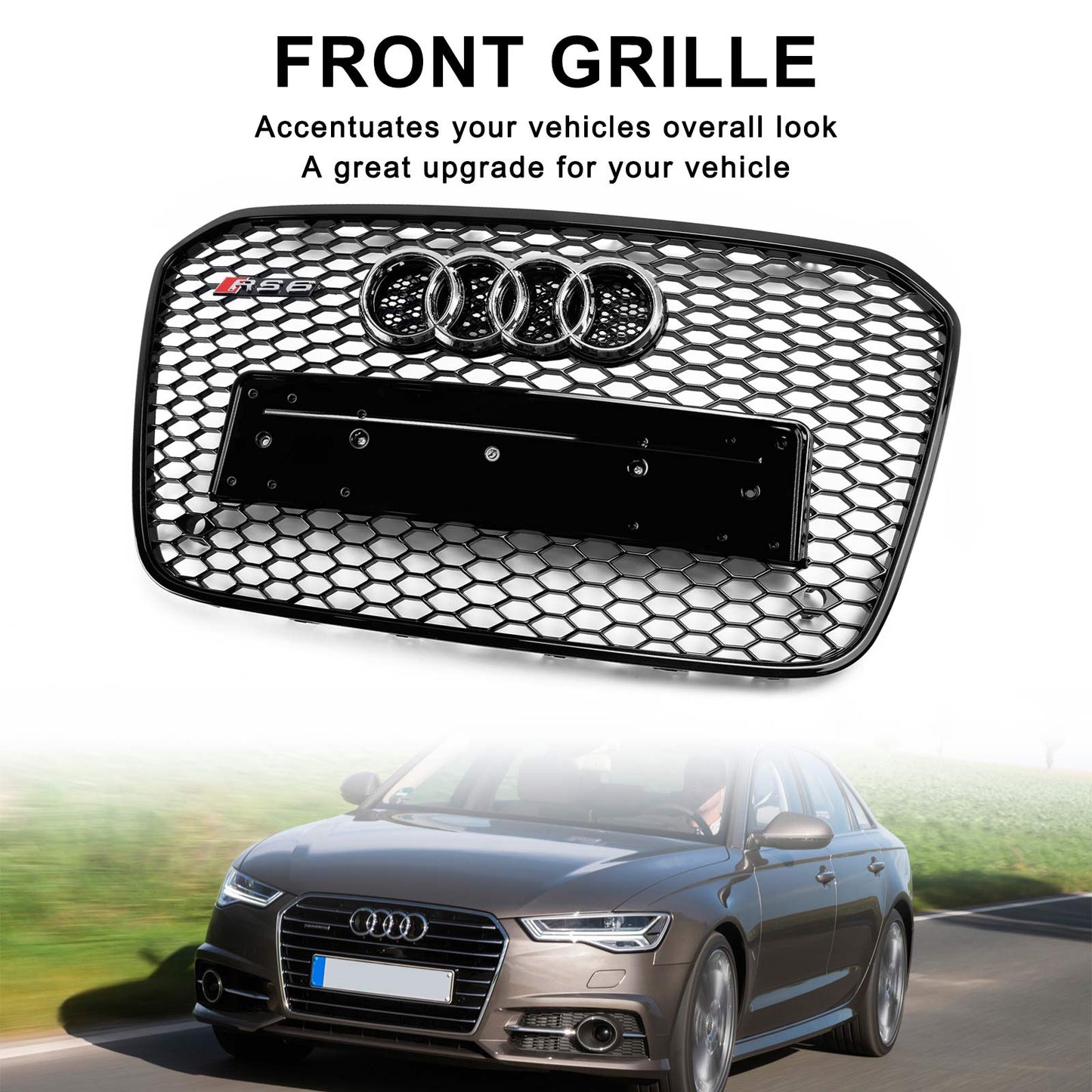 2012-2015 Audi A6 C7 S6 RS6 Stil Wabengrill für Frontstoßstange