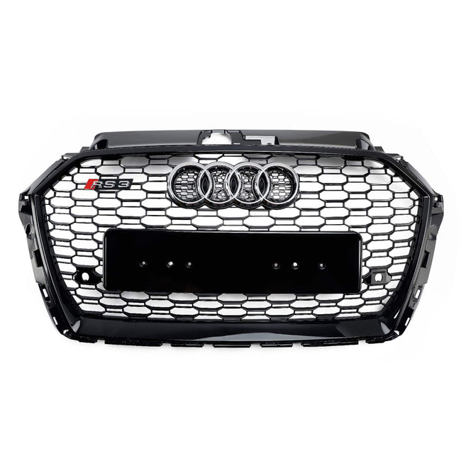 2017–2019 Audi A3 8V RS3 Style Wabengitter Frontstoßstangengrill schwarz