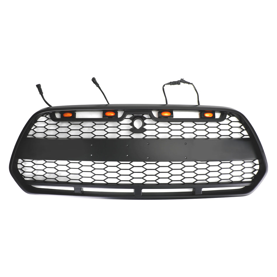 Matt Black Front Bumper Grille Grill w/LED Fit Ford Transit MK8 2015-2018 Raptor
