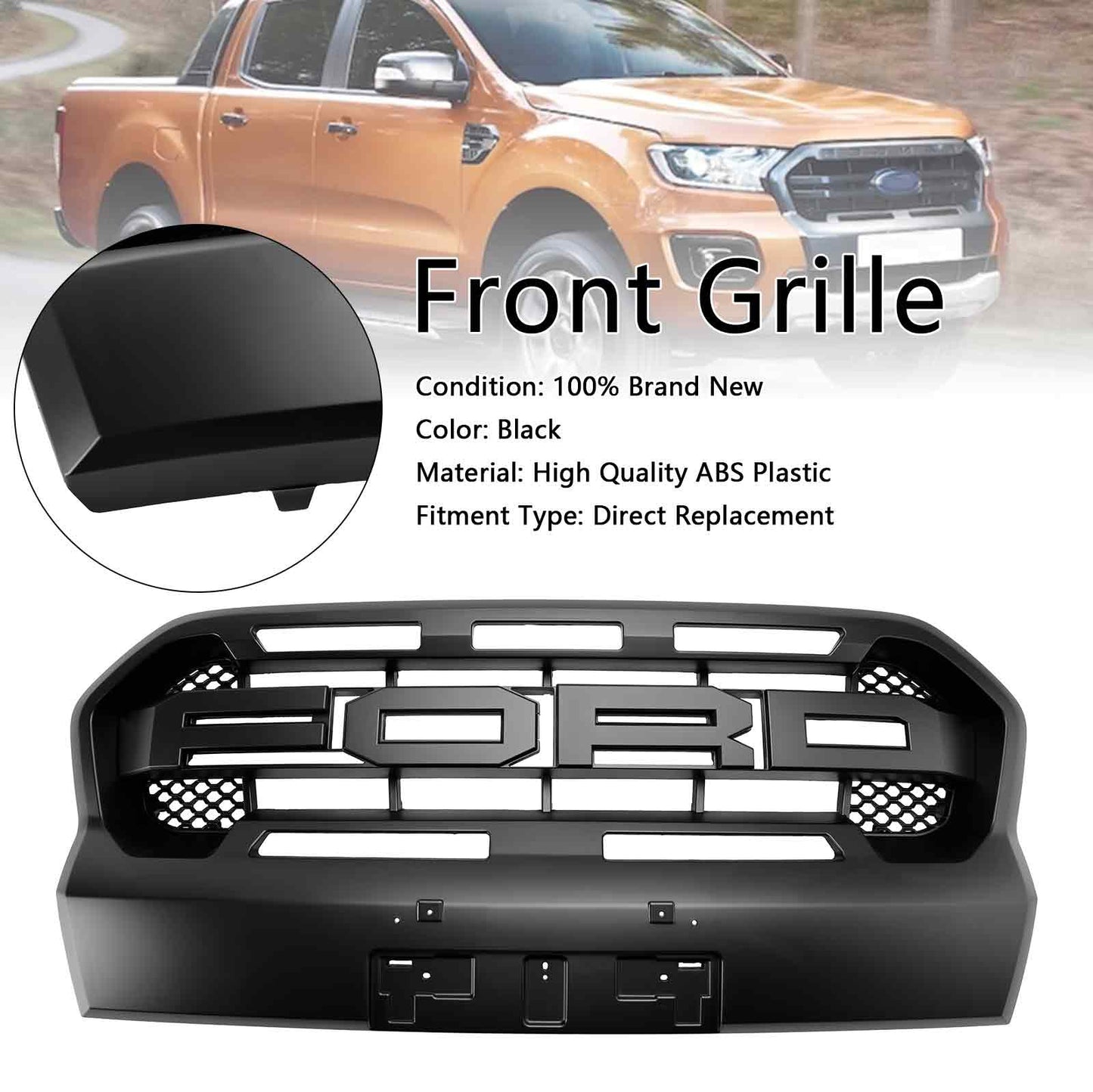 2019–2023 Ford Ranger T8 mit LED-Frontgrill im Raptor-Stil