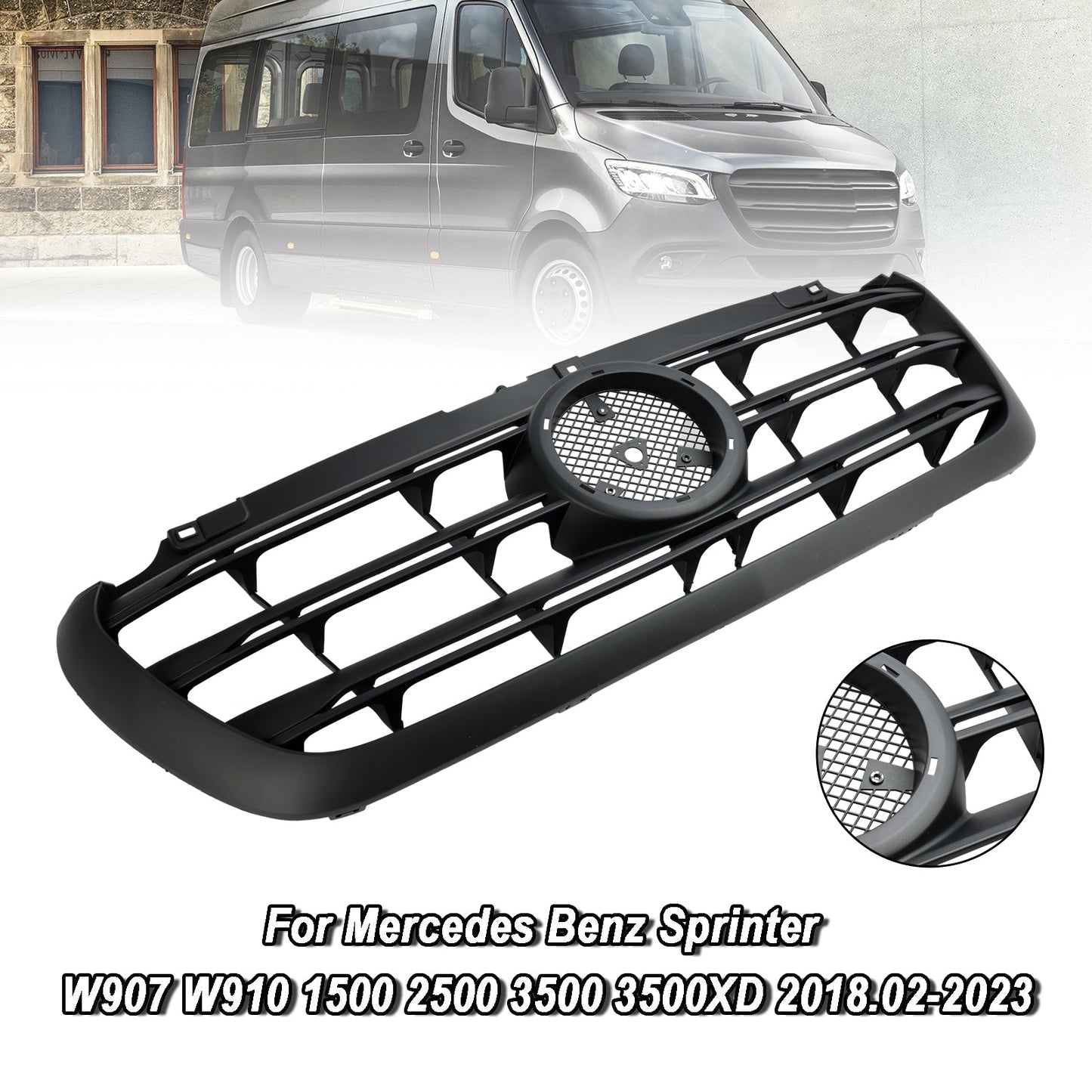 2018.02-2023 Mercedes Benz Sprinter W907 W910 1500 2500 3500 3500XD Kühlergrill für Frontstoßstange