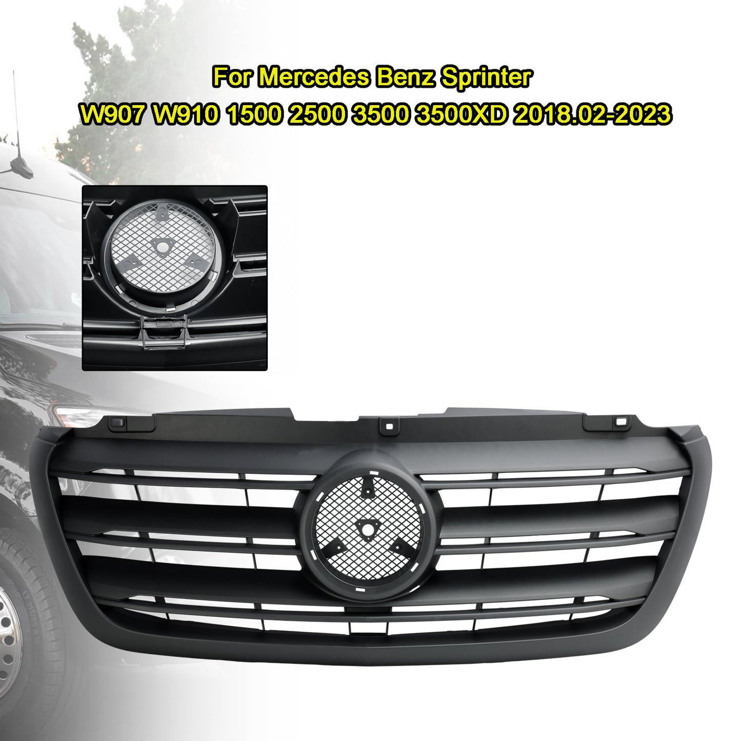 2018.02-2023 Mercedes Benz Sprinter W907 W910 1500 2500 3500 3500XD Kühlergrill für Frontstoßstange