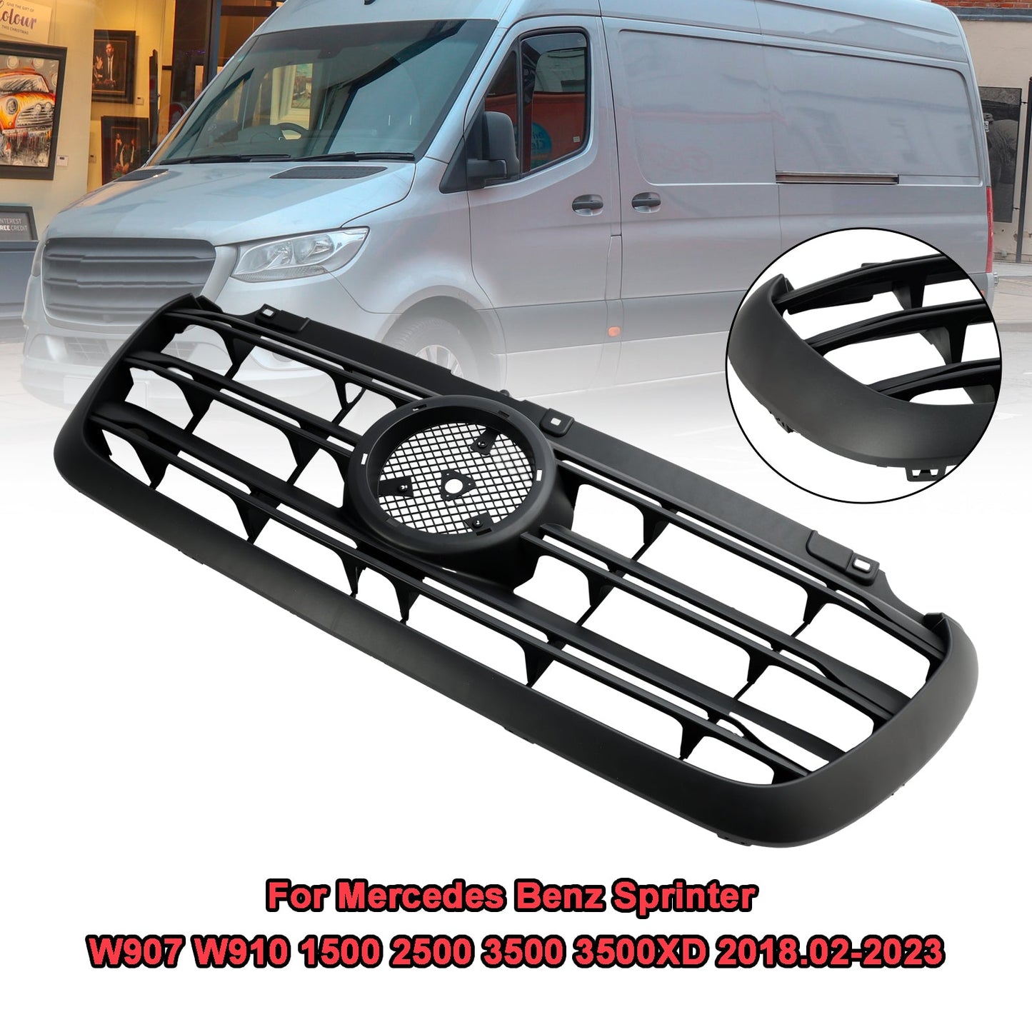 2018.02-2023 Mercedes Benz Sprinter W907 W910 1500 2500 3500 3500XD Kühlergrill für Frontstoßstange