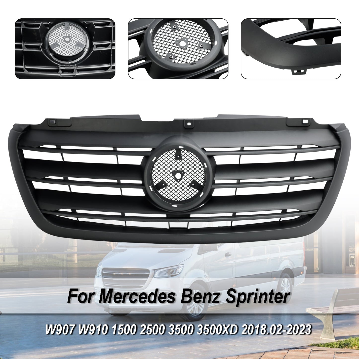 2018.02-2023 Mercedes Benz Sprinter W907 W910 1500 2500 3500 3500XD Kühlergrill für Frontstoßstange