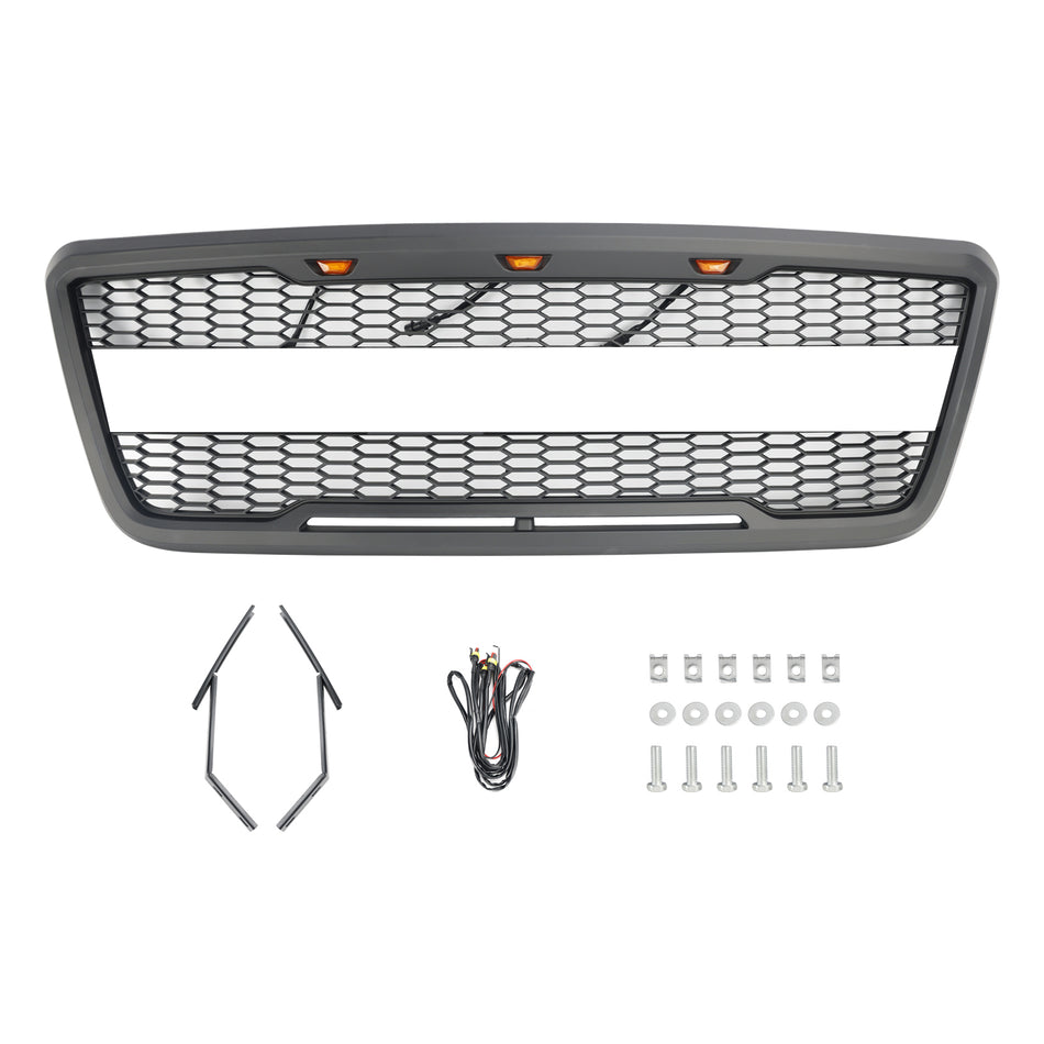 Frontgrill im Mesh-Design mit LED – passend für Ford F-150 2004–2008, Raptor Style